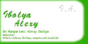 ibolya alexy business card